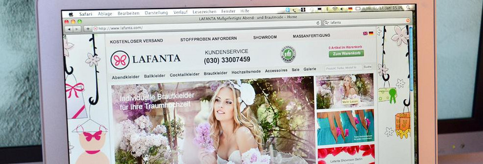 Startseite des LAFANTA Onlineshop auf Magento Basis | www.lafanta.com