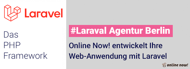 Online Now! hat sich als Internetagentur auf die Entwicklung von Web-Anwendungen mit Laravel und TYPO3 spezialisiert